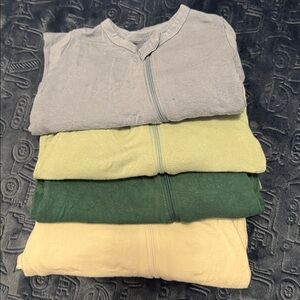 5 piece Kyte BABY Zippered Footie BUNDLE 3-6months